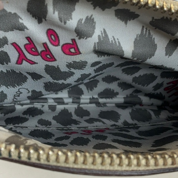 COACH POPPY VINTAGE GOLD SEQUINS WRISTLET BAG - Picture 9 of 12